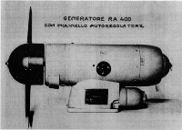 R.A. 400 generator for R.A. 400 radio transmitter with self-regulating reel